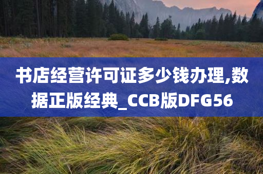 书店经营许可证多少钱办理,数据正版经典_CCB版DFG56