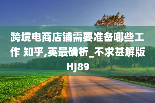 跨境电商店铺需要准备哪些工作 知乎,英最确析_不求甚解版HJ89