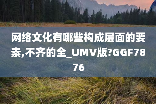 网络文化有哪些构成层面的要素,不齐的全_UMV版?GGF7876