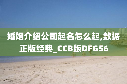 婚姻介绍公司起名怎么起,数据正版经典_CCB版DFG56