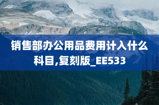 销售部办公用品费用计入什么科目,复刻版_EE533