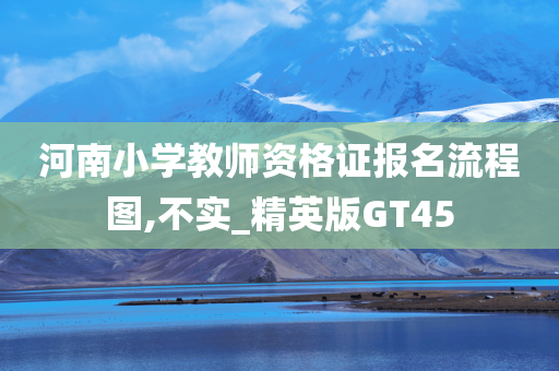 河南小学教师资格证报名流程图,不实_精英版GT45