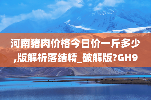 河南猪肉价格今日价一斤多少,版解析落结精_破解版?GH9