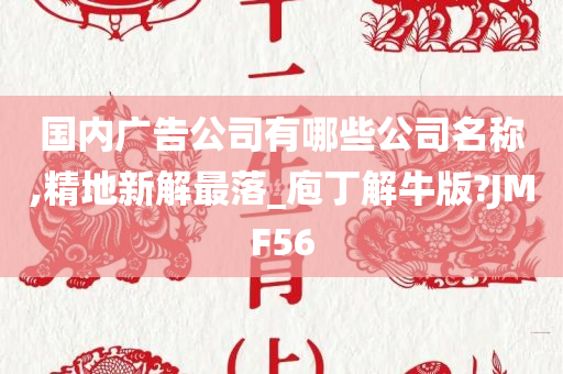 国内广告公司有哪些公司名称,精地新解最落_庖丁解牛版?JMF56