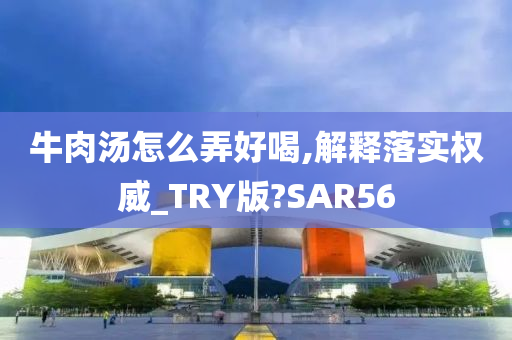 牛肉汤怎么弄好喝,解释落实权威_TRY版?SAR56