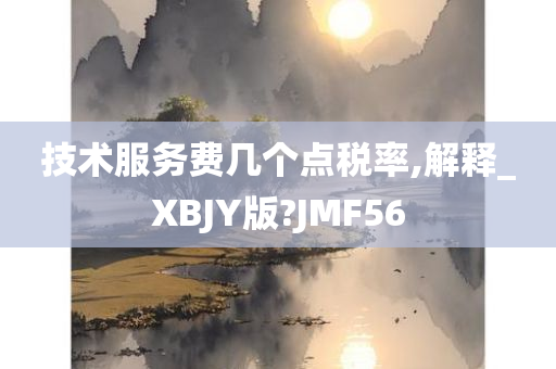 技术服务费几个点税率,解释_XBJY版?JMF56