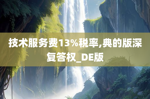 技术服务费13%税率,典的版深复答权_DE版