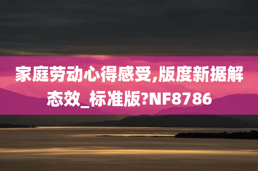 家庭劳动心得感受,版度新据解态效_标准版?NF8786