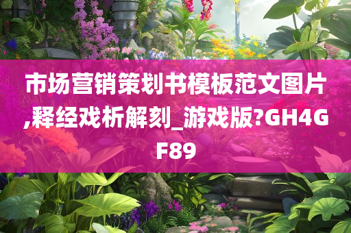 市场营销策划书模板范文图片,释经戏析解刻_游戏版?GH4GF89