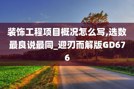 装饰工程项目概况怎么写,选数最良说最同_迎刃而解版GD676