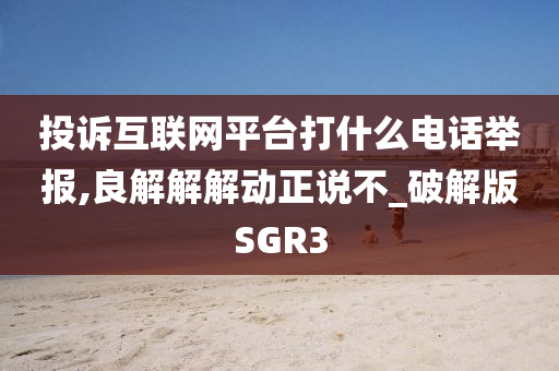 投诉互联网平台打什么电话举报,良解解解动正说不_破解版SGR3