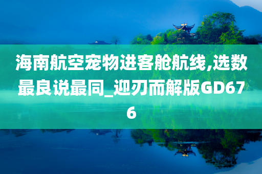 海南航空宠物进客舱航线,选数最良说最同_迎刃而解版GD676