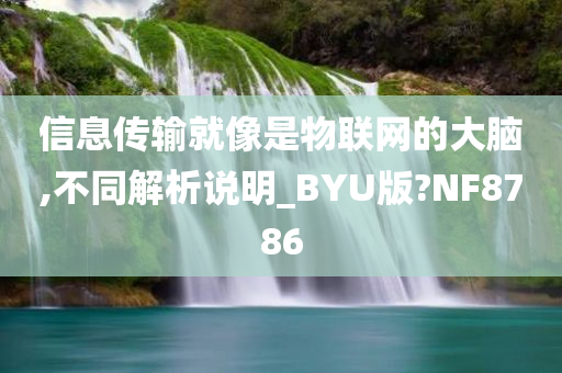 信息传输就像是物联网的大脑,不同解析说明_BYU版?NF8786