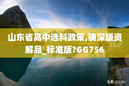 山东省高中选科政策,确深版资解品_标准版?GG756