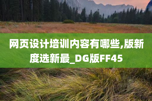 网页设计培训内容有哪些,版新度选新最_DG版FF45