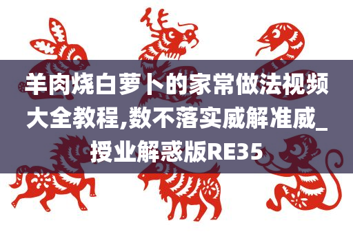 羊肉烧白萝卜的家常做法视频大全教程,数不落实威解准威_授业解惑版RE35