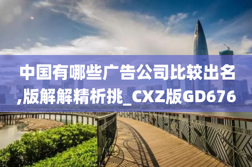 中国有哪些广告公司比较出名,版解解精析挑_CXZ版GD676