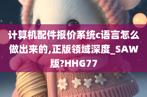 计算机配件报价系统c语言怎么做出来的,正版领域深度_SAW版?HHG77