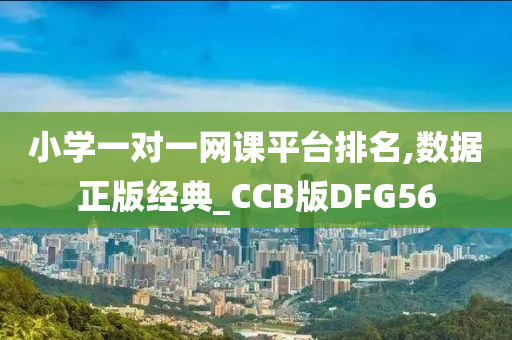 小学一对一网课平台排名,数据正版经典_CCB版DFG56