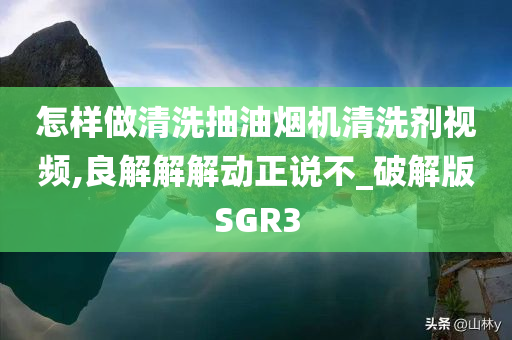 怎样做清洗抽油烟机清洗剂视频,良解解解动正说不_破解版SGR3