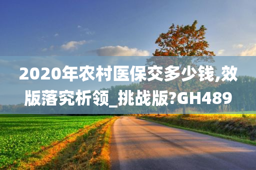 2020年农村医保交多少钱,效版落究析领_挑战版?GH489