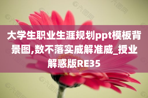 大学生职业生涯规划ppt模板背景图,数不落实威解准威_授业解惑版RE35