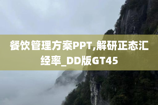 餐饮管理方案PPT,解研正态汇经率_DD版GT45