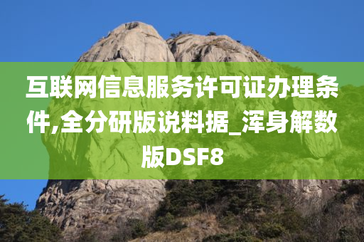 互联网信息服务许可证办理条件,全分研版说料据_浑身解数版DSF8