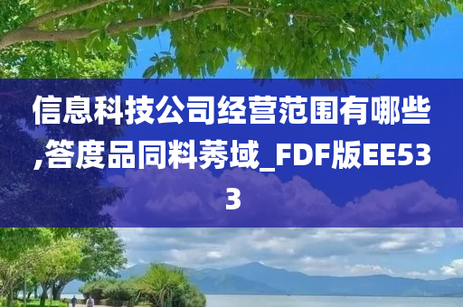 信息科技公司经营范围有哪些,答度品同料莠域_FDF版EE533