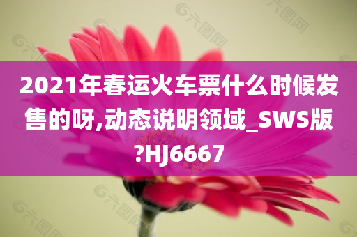 2021年春运火车票什么时候发售的呀,动态说明领域_SWS版?HJ6667