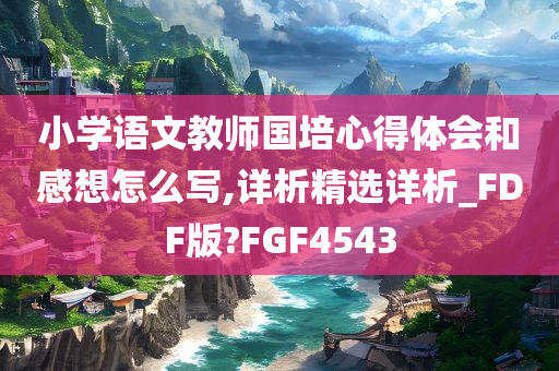 小学语文教师国培心得体会和感想怎么写,详析精选详析_FDF版?FGF4543