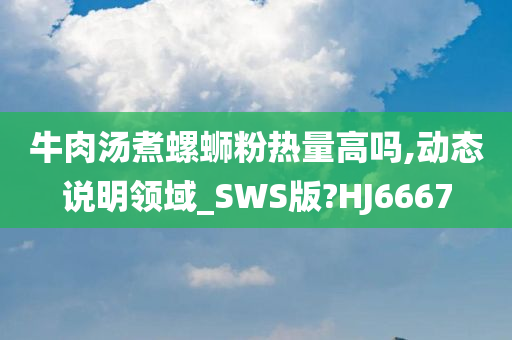 牛肉汤煮螺蛳粉热量高吗,动态说明领域_SWS版?HJ6667