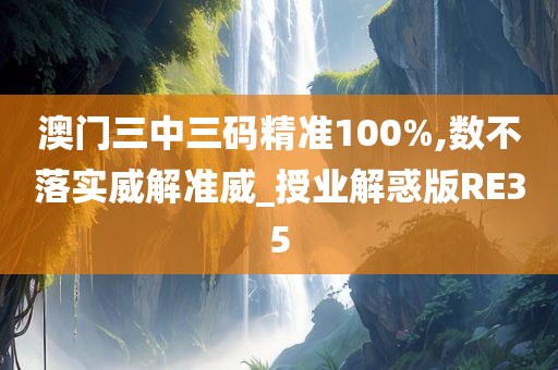 澳门三中三码精准100%,数不落实威解准威_授业解惑版RE35