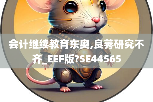 会计继续教育东奥,良莠研究不齐_EEF版?SE44565