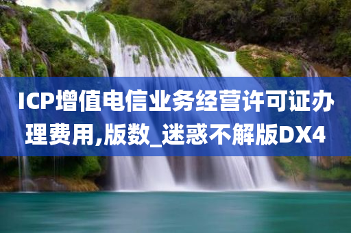 ICP增值电信业务经营许可证办理费用,版数_迷惑不解版DX4