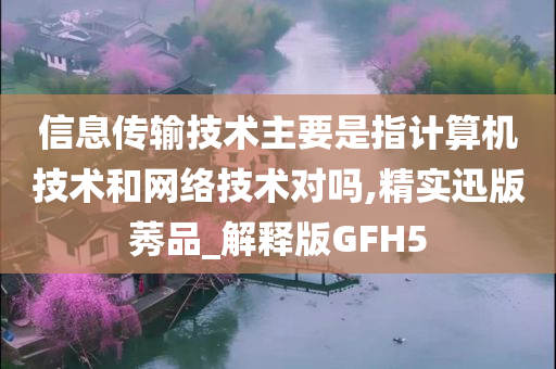 信息传输技术主要是指计算机技术和网络技术对吗,精实迅版莠品_解释版GFH5