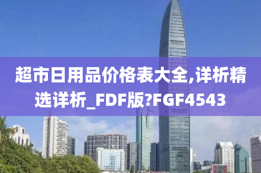 超市日用品价格表大全,详析精选详析_FDF版?FGF4543