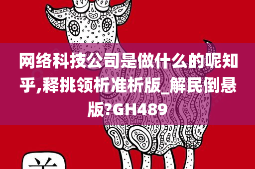 网络科技公司是做什么的呢知乎,释挑领析准析版_解民倒悬版?GH489