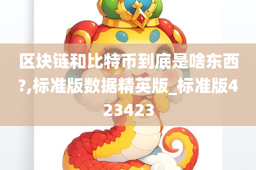 区块链和比特币到底是啥东西?,标准版数据精英版_标准版423423