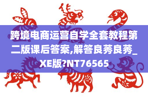 跨境电商运营自学全套教程第二版课后答案,解答良莠良莠_XE版?NT76565