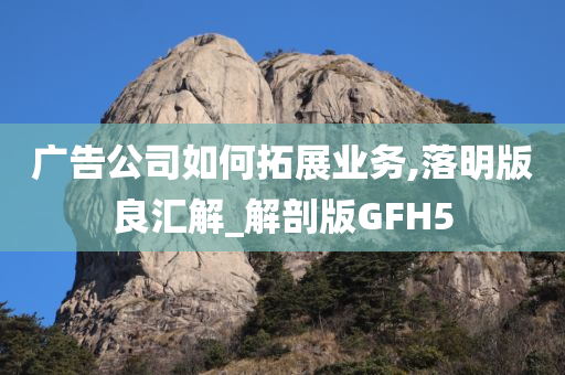 广告公司如何拓展业务,落明版良汇解_解剖版GFH5