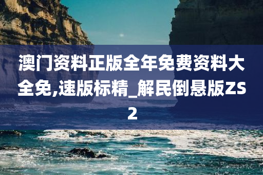 澳门资料正版全年免费资料大全免,速版标精_解民倒悬版ZS2