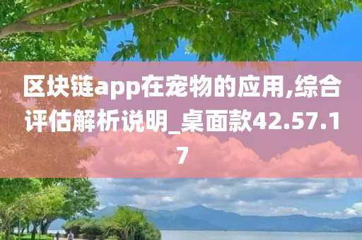 区块链app在宠物的应用,综合评估解析说明_桌面款42.57.17