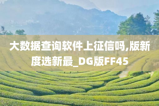 大数据查询软件上征信吗,版新度选新最_DG版FF45