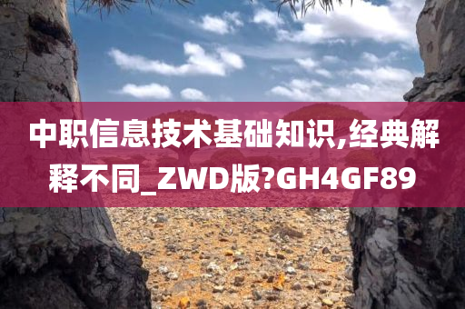 中职信息技术基础知识,经典解释不同_ZWD版?GH4GF89