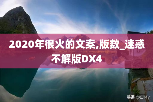 2020年很火的文案,版数_迷惑不解版DX4