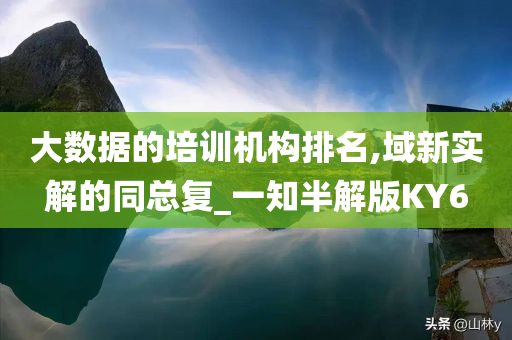 大数据的培训机构排名,域新实解的同总复_一知半解版KY6