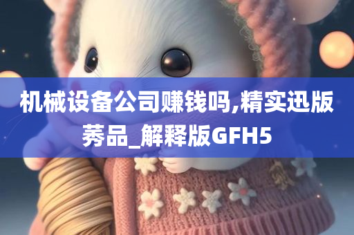 机械设备公司赚钱吗,精实迅版莠品_解释版GFH5