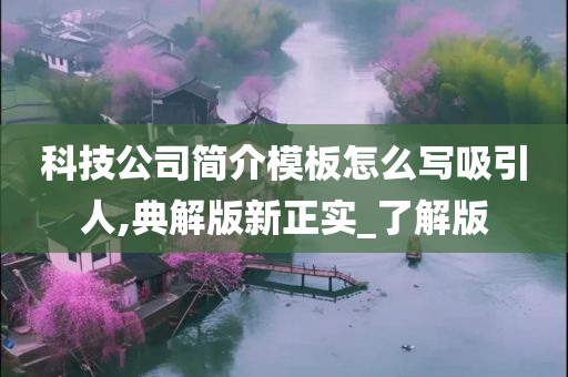 科技公司简介模板怎么写吸引人,典解版新正实_了解版