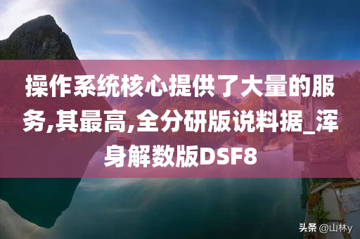 操作系统核心提供了大量的服务,其最高,全分研版说料据_浑身解数版DSF8